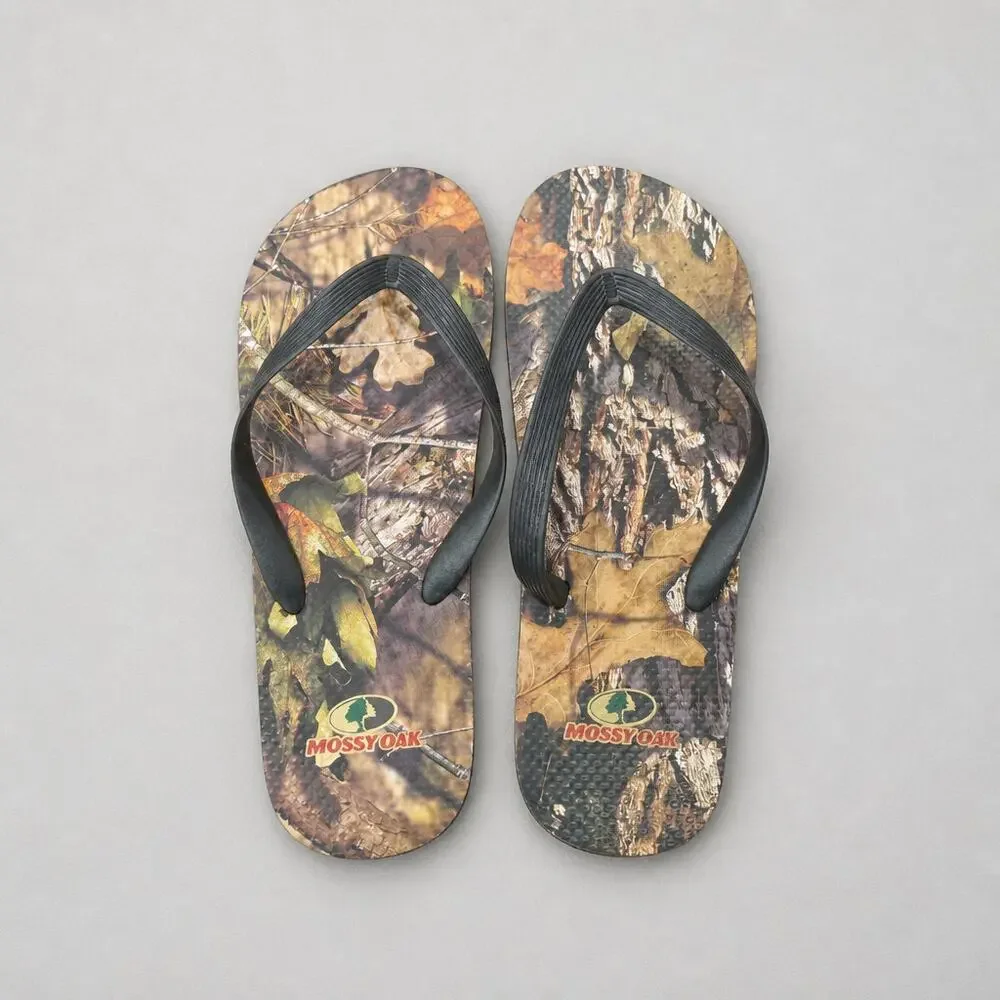 Mossy Oak Men's Camo Flip Flops Sandals Size Large L 11-12 Obsession Camouflage